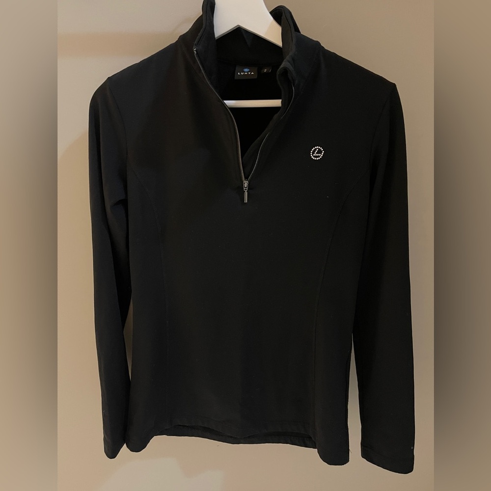Luhta Women’s Black Half-Zip Functional Midlayer Pullover Size S | Excellent